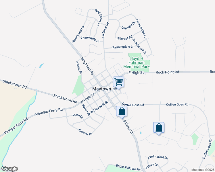 map of restaurants, bars, coffee shops, grocery stores, and more near 11 East High Street in Marietta
