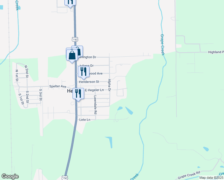 map of restaurants, bars, coffee shops, grocery stores, and more near 2400-2448 Alpha Drive in Danville
