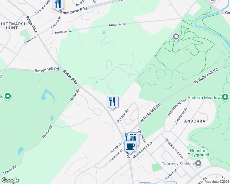 map of restaurants, bars, coffee shops, grocery stores, and more near 217 West Northwestern Avenue in Philadelphia