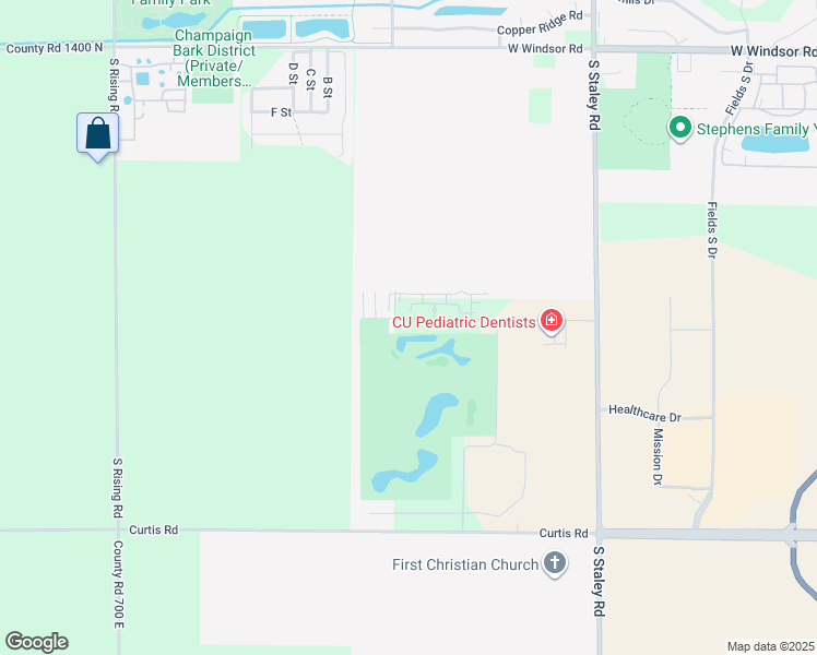 map of restaurants, bars, coffee shops, grocery stores, and more near 4551A Nicklaus Drive in Champaign