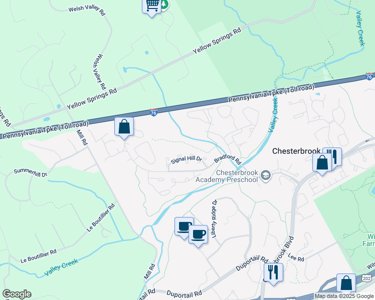 map of restaurants, bars, coffee shops, grocery stores, and more near 82 Bunker Hill Court in Wayne