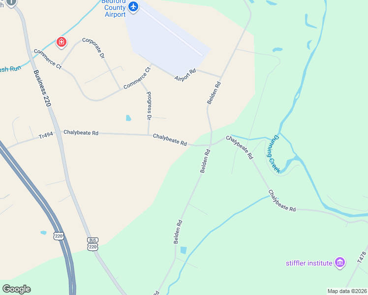 map of restaurants, bars, coffee shops, grocery stores, and more near 2655 Chalybeate Road in Bedford