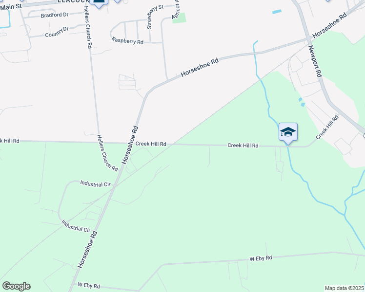 map of restaurants, bars, coffee shops, grocery stores, and more near 2618 Creek Hill Road in Lancaster County