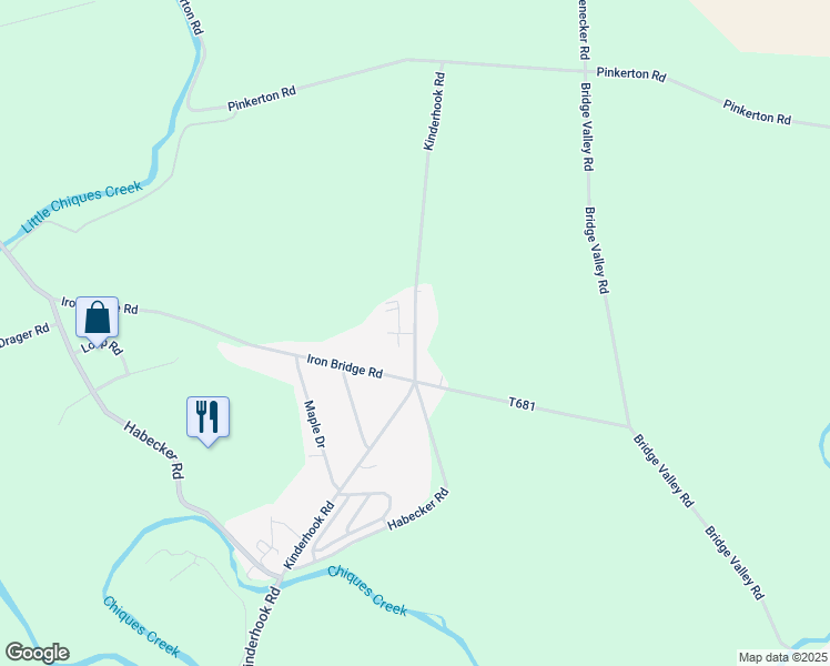 map of restaurants, bars, coffee shops, grocery stores, and more near 1356 Kinderhook Road in Columbia