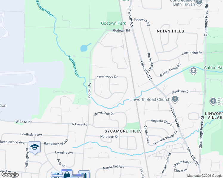 map of restaurants, bars, coffee shops, grocery stores, and more near 1239 Autumn Hill Drive in Columbus