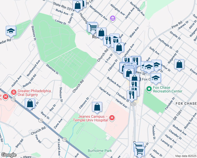map of restaurants, bars, coffee shops, grocery stores, and more near 9 Chandler Street in Rockledge