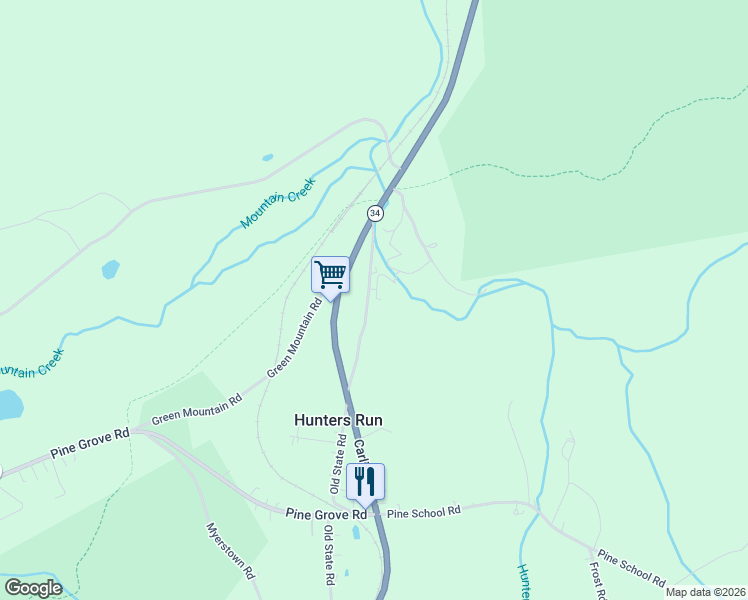 map of restaurants, bars, coffee shops, grocery stores, and more near 451 Old State Road in Gardners