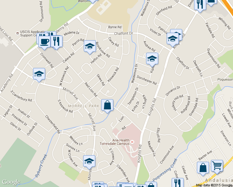map of restaurants, bars, coffee shops, grocery stores, and more near 10765 Helmer Drive in Philadelphia