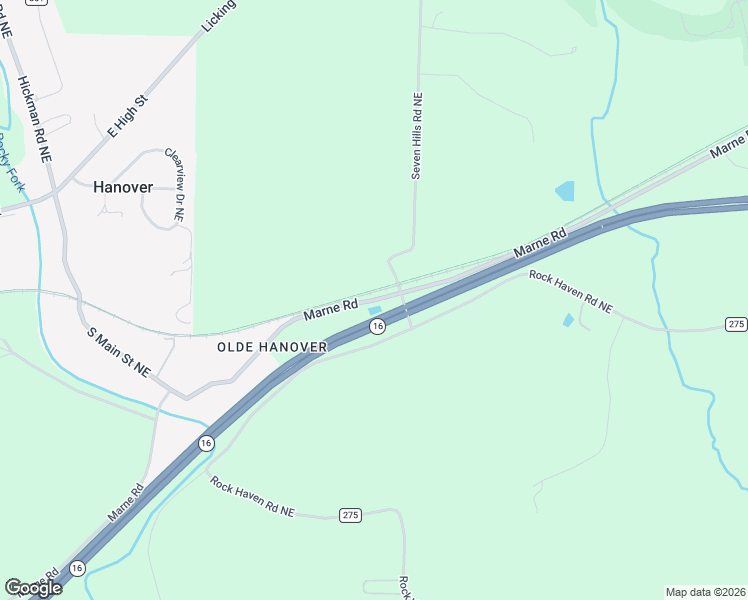 map of restaurants, bars, coffee shops, grocery stores, and more near Newark Expressway in Nashport
