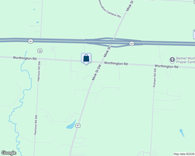 map of restaurants, bars, coffee shops, grocery stores, and more near 315 Mink Street Southwest in Pataskala