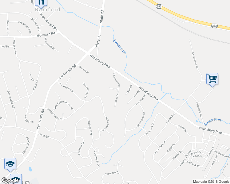 map of restaurants, bars, coffee shops, grocery stores, and more near 1271 Fawnwood Drive in Lancaster