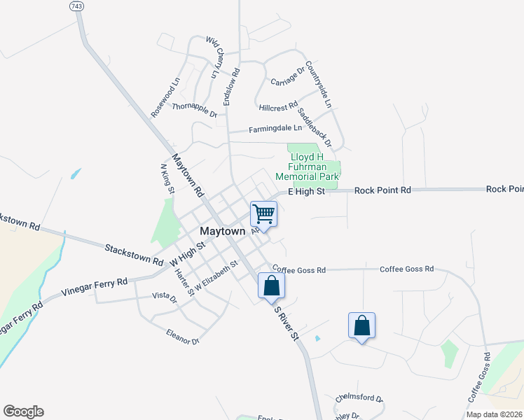 map of restaurants, bars, coffee shops, grocery stores, and more near 111 East High Street in Marietta