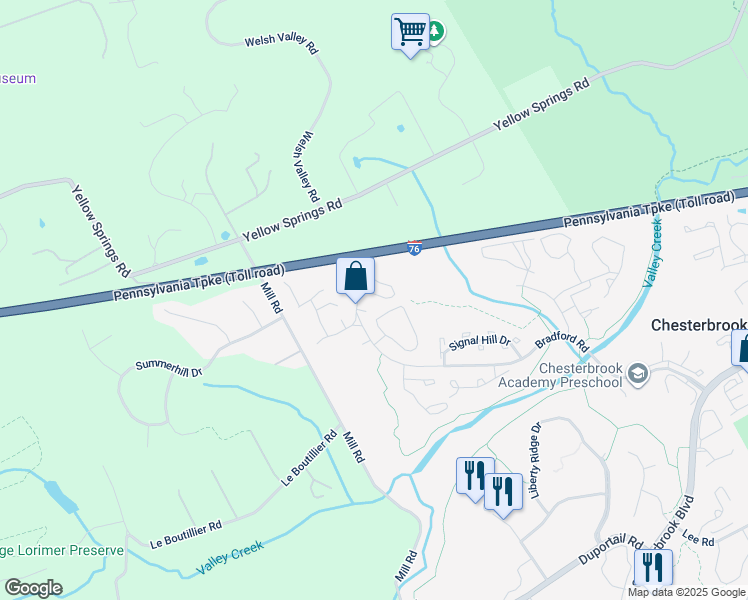 map of restaurants, bars, coffee shops, grocery stores, and more near 52 Main Street in Wayne