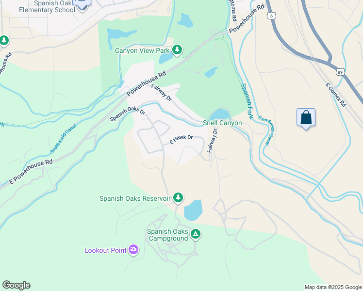 map of restaurants, bars, coffee shops, grocery stores, and more near 3256 East Hawk Drive in Spanish Fork