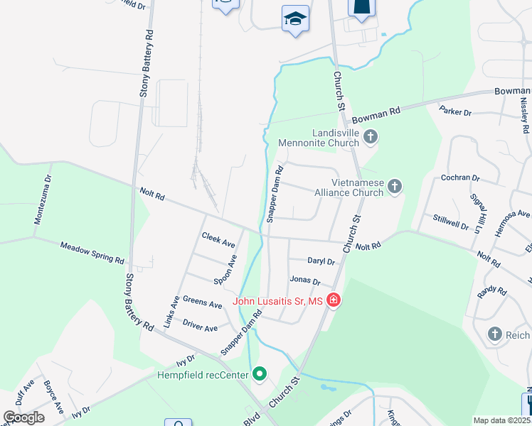 map of restaurants, bars, coffee shops, grocery stores, and more near 1112 Snapper Dam Road in Landisville