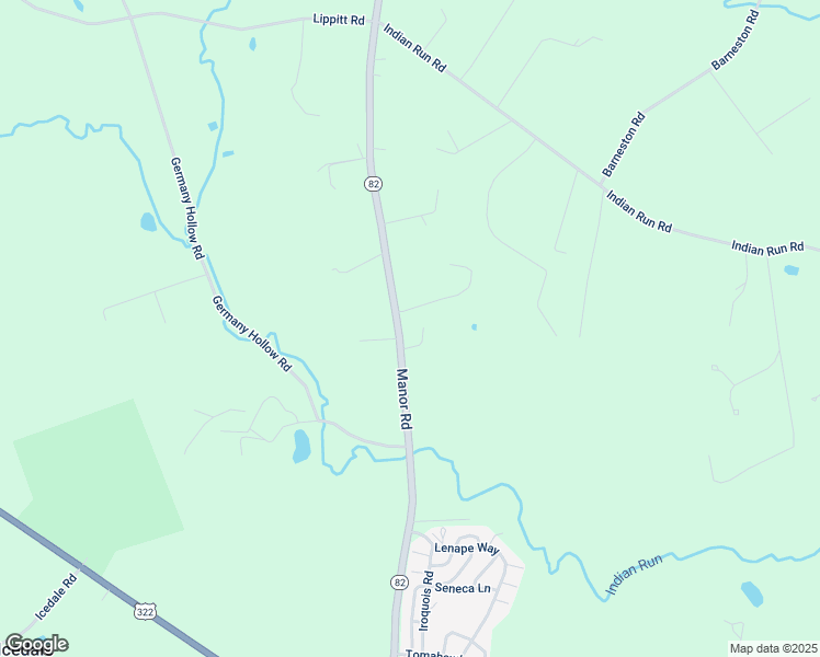 map of restaurants, bars, coffee shops, grocery stores, and more near 1296 North Manor Road in Honey Brook
