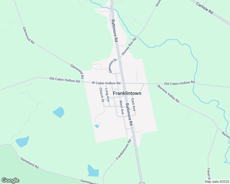map of restaurants, bars, coffee shops, grocery stores, and more near 55 West Cabin Hollow Road in Dillsburg