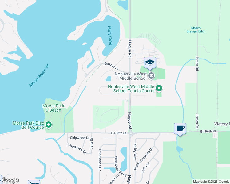 map of restaurants, bars, coffee shops, grocery stores, and more near 7688 Sea Crest Way S in Noblesville