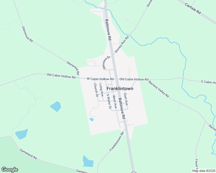 map of restaurants, bars, coffee shops, grocery stores, and more near 55 West Cabin Hollow Road in Dillsburg