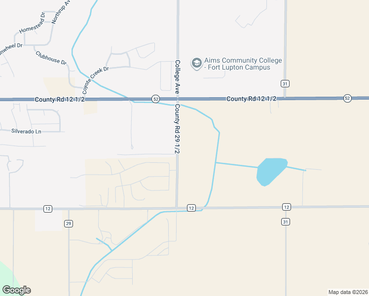 map of restaurants, bars, coffee shops, grocery stores, and more near 5574 County Road 29 1/2 in Fort Lupton