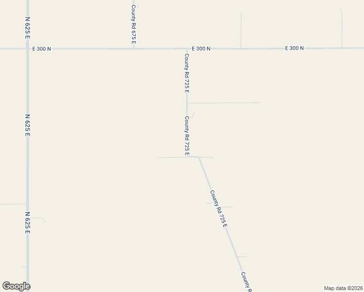 map of restaurants, bars, coffee shops, grocery stores, and more near 2599 County Road 725 East in Darlington