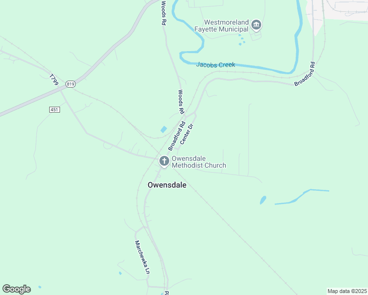 map of restaurants, bars, coffee shops, grocery stores, and more near 133 Center Drive in Connellsville