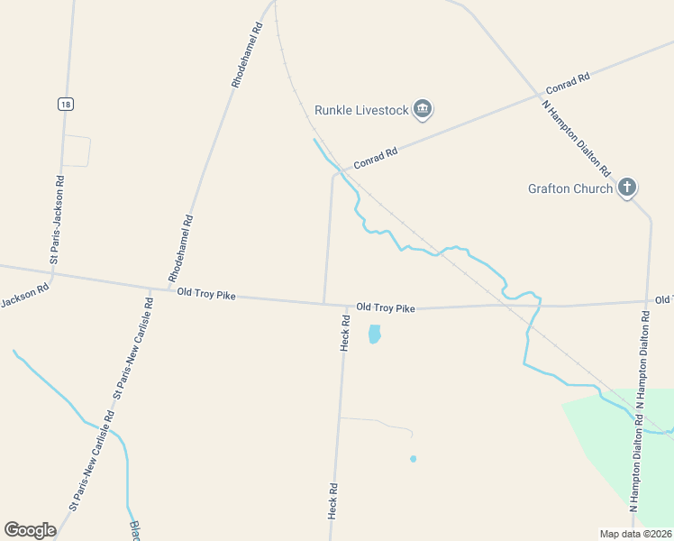 map of restaurants, bars, coffee shops, grocery stores, and more near 9787 Conrad Road in Saint Paris