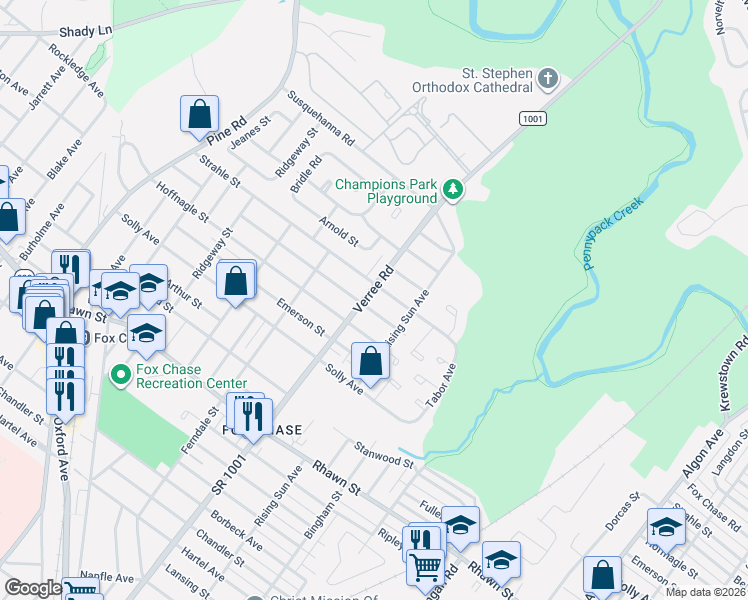map of restaurants, bars, coffee shops, grocery stores, and more near 930 Strahle Street in Philadelphia