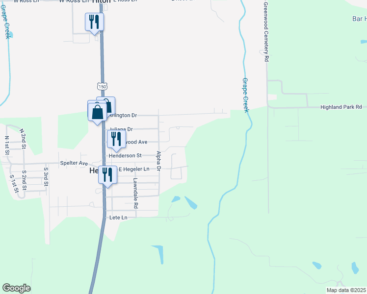 map of restaurants, bars, coffee shops, grocery stores, and more near 216 East Vincent Court in Danville