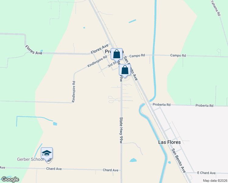 map of restaurants, bars, coffee shops, grocery stores, and more near 9781 State Highway 99w in Tehama County