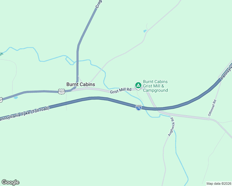 map of restaurants, bars, coffee shops, grocery stores, and more near 420 Grist Mill Road in Fort Littleton