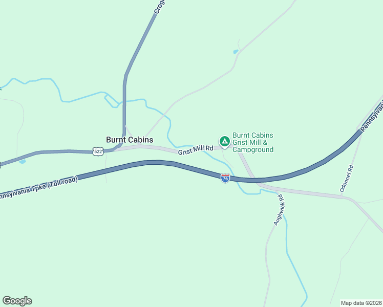 map of restaurants, bars, coffee shops, grocery stores, and more near 420 Grist Mill Road in Fort Littleton