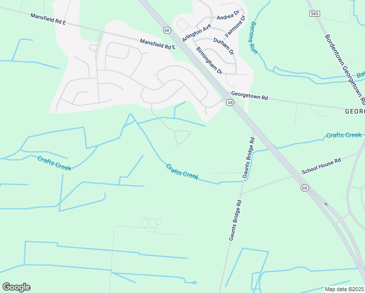 map of restaurants, bars, coffee shops, grocery stores, and more near 20 Everett Drive in Mansfield