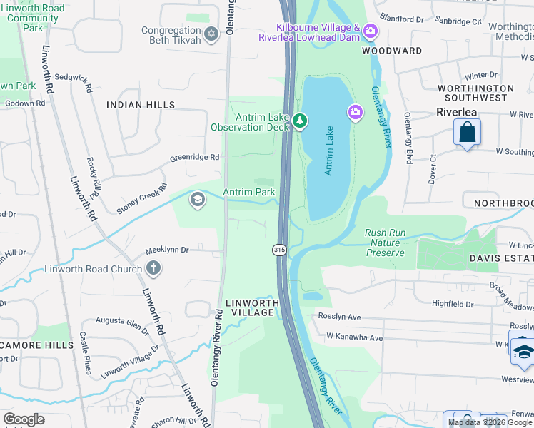 map of restaurants, bars, coffee shops, grocery stores, and more near 680 Lindsey Marie Lane in Columbus