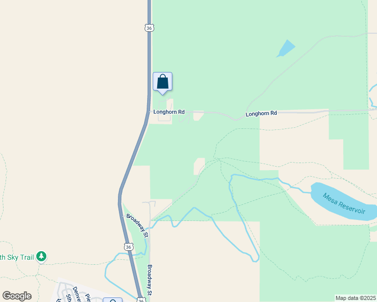 map of restaurants, bars, coffee shops, grocery stores, and more near 3216 Longhorn Road in Boulder