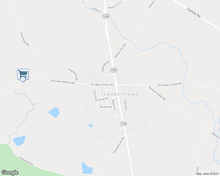 map of restaurants, bars, coffee shops, grocery stores, and more near 55 West Cabin Hollow Road in Dillsburg