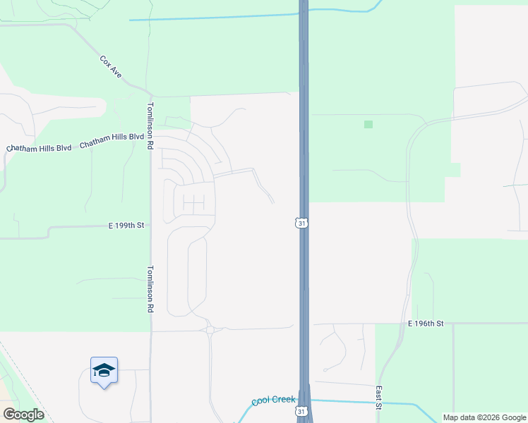 map of restaurants, bars, coffee shops, grocery stores, and more near 19830 U.S. 31 in Westfield