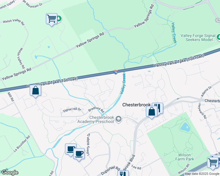 Valley Stream Lane, Chesterbrook PA Walk Score