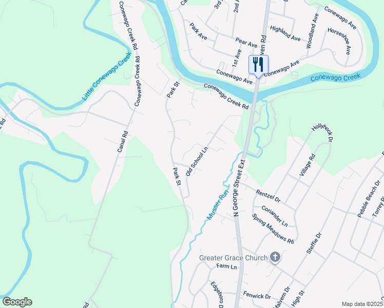 map of restaurants, bars, coffee shops, grocery stores, and more near 110 Old School Lane in Manchester