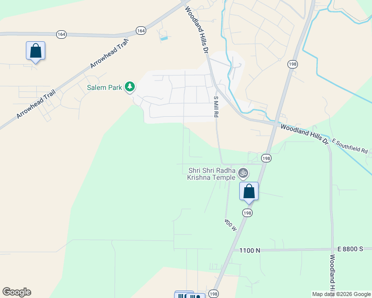 map of restaurants, bars, coffee shops, grocery stores, and more near 1513 North 305 East in Salem