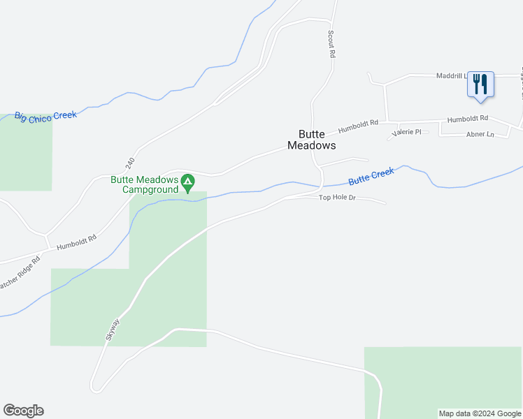 map of restaurants, bars, coffee shops, grocery stores, and more near 2 Skyway in Forest Ranch