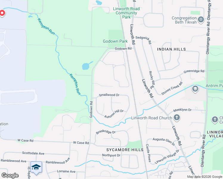 map of restaurants, bars, coffee shops, grocery stores, and more near 1302 Le Anne Marie Circle in Columbus