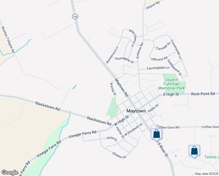 map of restaurants, bars, coffee shops, grocery stores, and more near 163 North King Street in Marietta