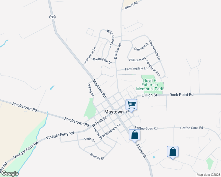 map of restaurants, bars, coffee shops, grocery stores, and more near 105 North River Street in Marietta