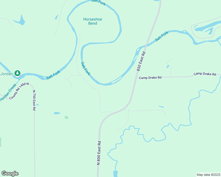 map of restaurants, bars, coffee shops, grocery stores, and more near 14414 850 East Road in Fairmount