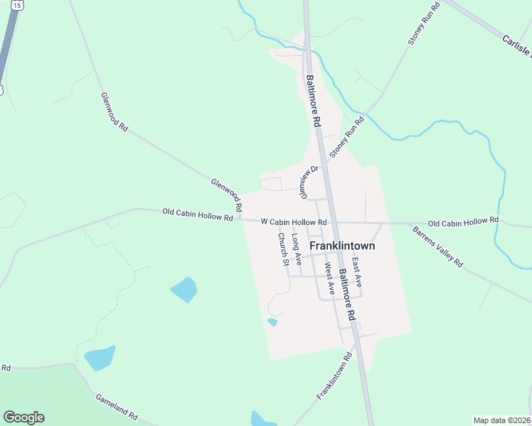 map of restaurants, bars, coffee shops, grocery stores, and more near 106 West Cabin Hollow Road in Dillsburg
