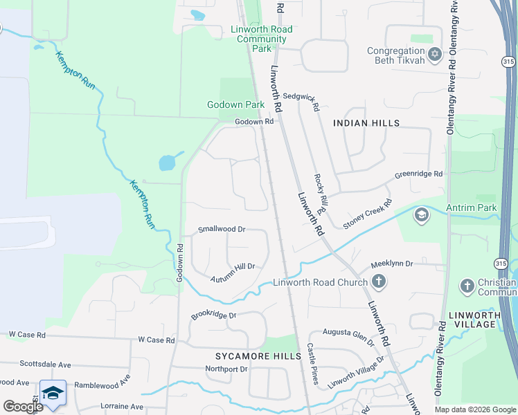 map of restaurants, bars, coffee shops, grocery stores, and more near 5887 Shadow Lake Circle in Columbus