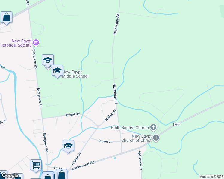map of restaurants, bars, coffee shops, grocery stores, and more near 19 Highbridge Road in Plumsted