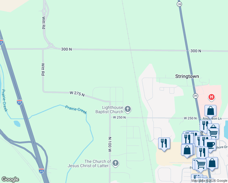 map of restaurants, bars, coffee shops, grocery stores, and more near 2750 Sand Hollow Drive in Ulen