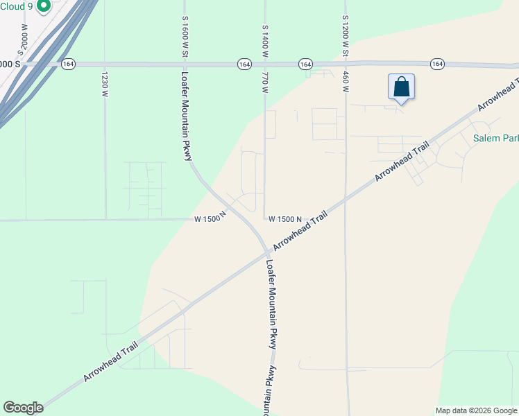 map of restaurants, bars, coffee shops, grocery stores, and more near 1554 North 800 West in Spanish Fork